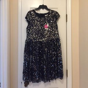 Sequin baby doll dress
